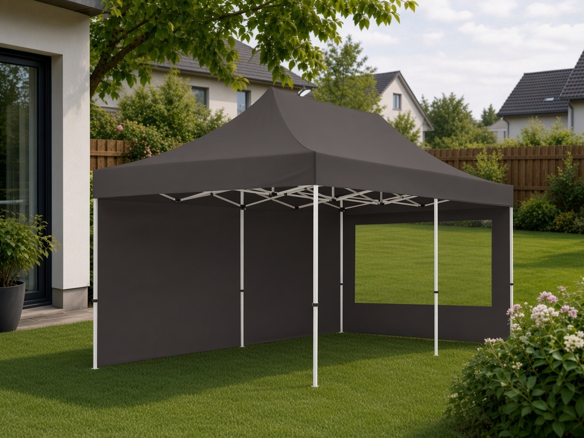 Stahl Faltpavillon 3×6 m, 2 Seitenteile